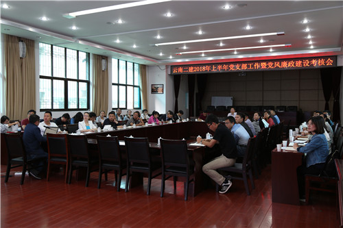 公司召开2018年上半年党支部工作暨党风廉政建设考核会