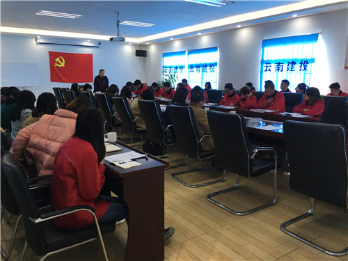 王晓方到滇池明珠广场二期项目临时党支部讲党课