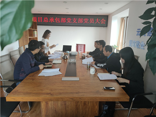 项目总承包部党支部召开党员大会并组织党员上党课